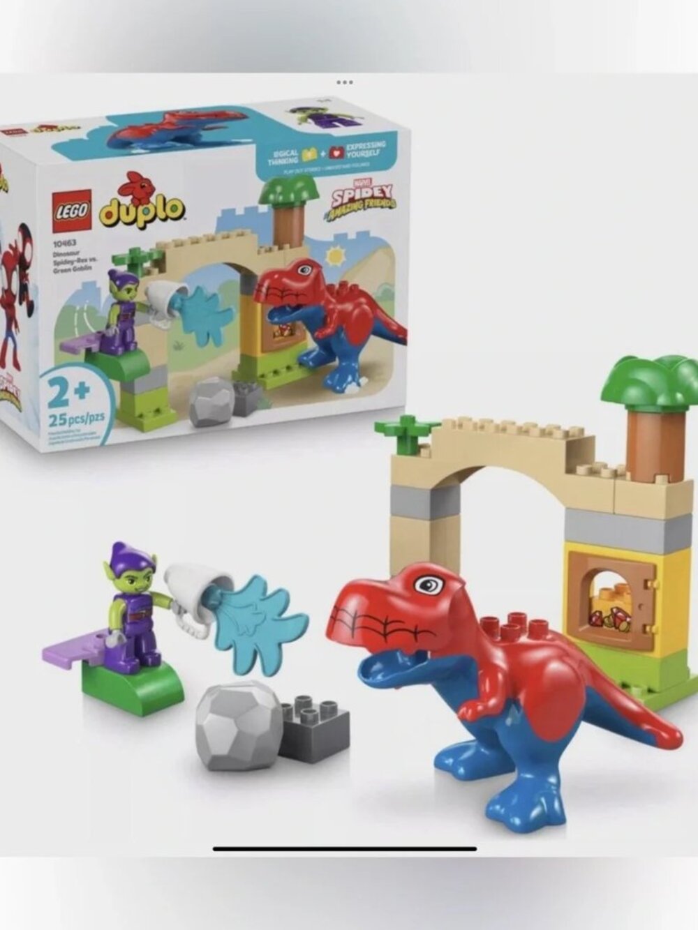 Lego Duplo (Marvel) 10463 Spidey and His Dino Rescue Playset - Red, Blue, Green